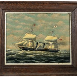 19th Century Oil on Panel of the RMSPC Steam Ship LA PLATA. dated 1876