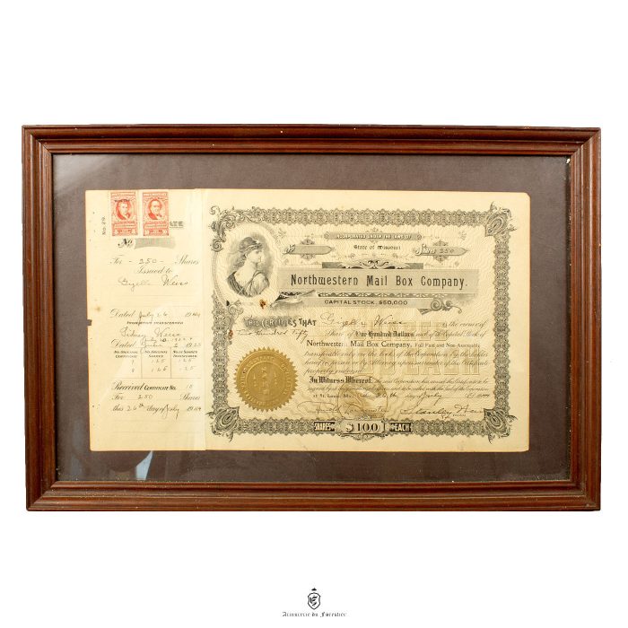 Action De La Société Northwestern Mail Box Company - Missouri - USA - 1944