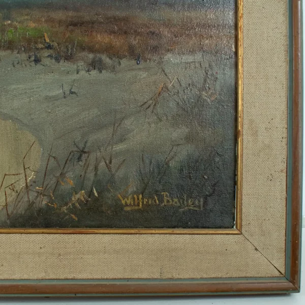 BAILEY Wilfred fl. 1942-1954 - Teal over a Widening Dyke, oil on canvas, signed - Image 5
