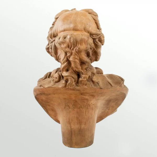 Albert-Ernest CARRIER-BELLEUSE (1824 - 1887) Terracotta bust of a young woman - Image 3