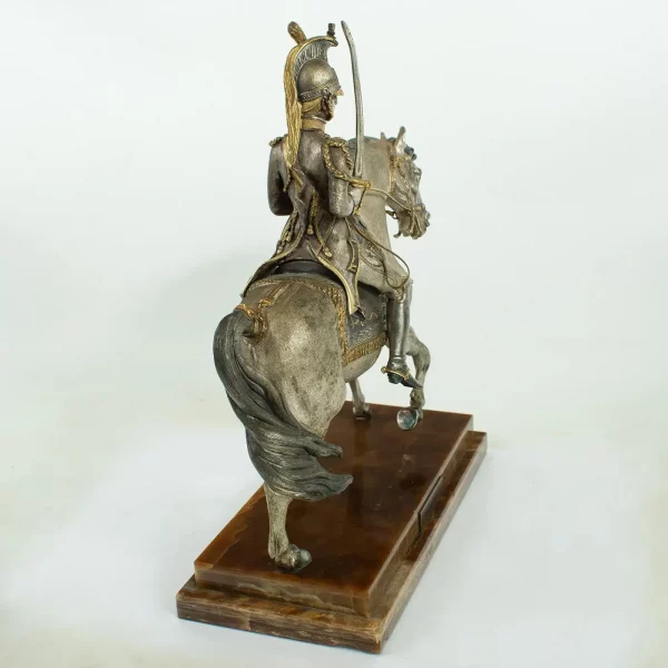 Bronze Sculpture "IMPERIAL FRENCH CUIRASSIER 1804" - Italian mid 19th Century - Image 9