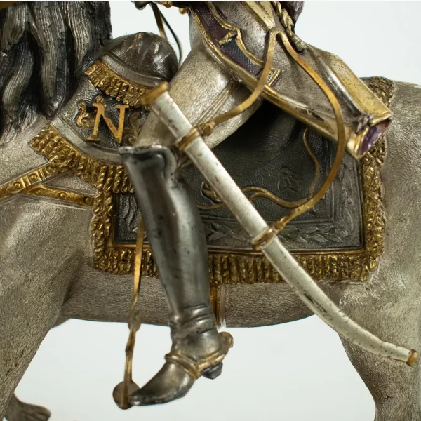 Bronze Sculpture "IMPERIAL FRENCH CUIRASSIER 1804" - Italian mid 19th Century - Image 10
