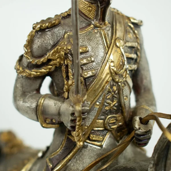 Bronze Sculpture "IMPERIAL FRENCH CUIRASSIER 1804" - Italian mid 19th Century - Image 11