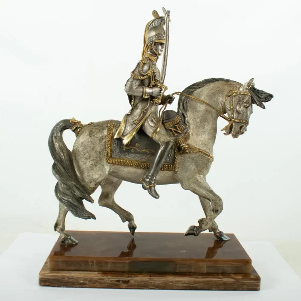 Bronze Sculpture "IMPERIAL FRENCH CUIRASSIER 1804" - Italian mid 19th Century - Image 2
