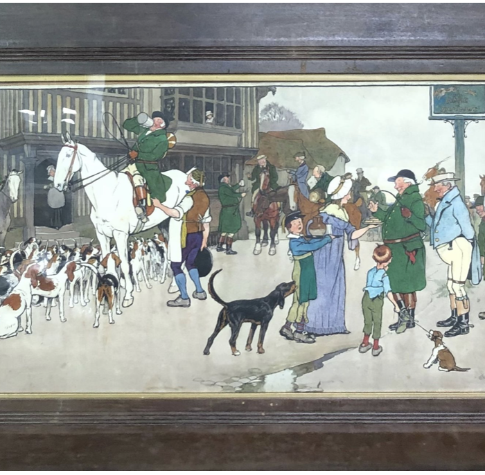 Cecil ALDIN (1870-1935)   The Meet at the Hare Hounds