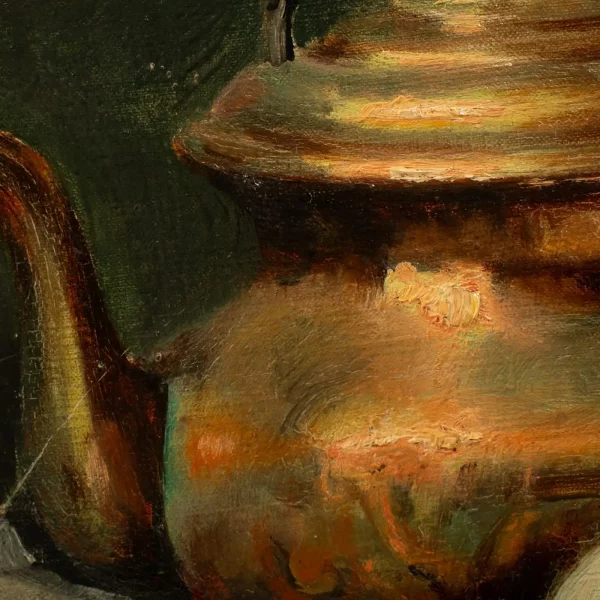 Exquisite "COMPOSITION WITH SHRIMPS & EGGS" - L Dupuis, oil on panel 19 century - Image 6