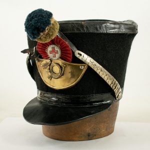 Rare Modèle Suisse 1830 Shako pour un Régiment de Jäger.