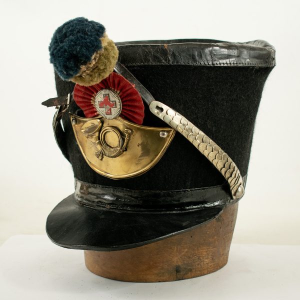 Rare Modèle Suisse 1830 Shako pour un Régiment de Jäger.