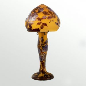 Après Gallè - Superbe Grande Lampe Champignon en verre multicouche