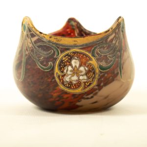 LE GRAS - ART NOUVEAU Blown glass ball vase