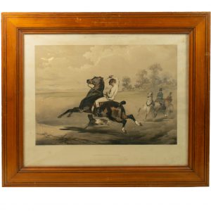 Lithograph Le Poney apres Alfred de Dreux, c 1840
