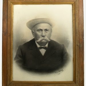 Photographie originale de grand portrait encadrée, signée et datée 1912