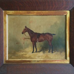 'Tit-bit' - Un cheval dans une écurie par HENRY FREDERICK LUCAS LUCAS (britannique 1848-1943)
