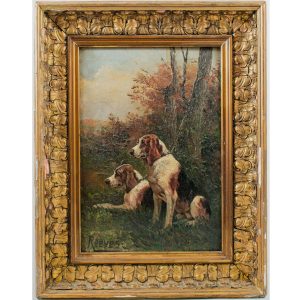 Walter Reeves (britannique 1882 - 1900), Deux chiens au repos