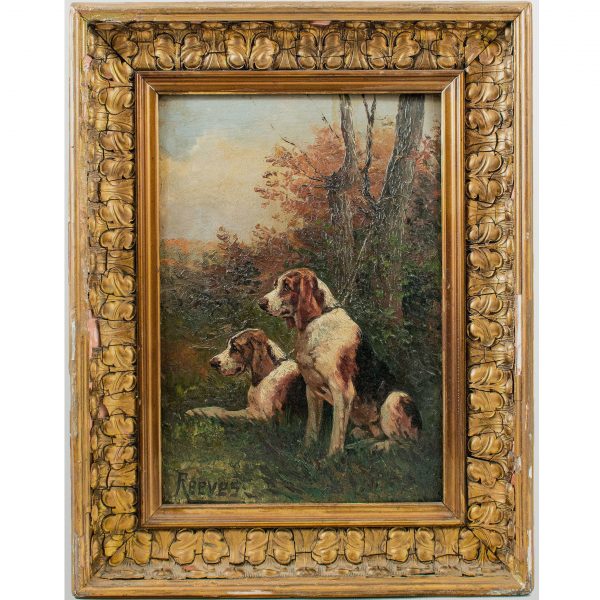 Walter Reeves (britannique 1882 - 1900), Deux chiens au repos