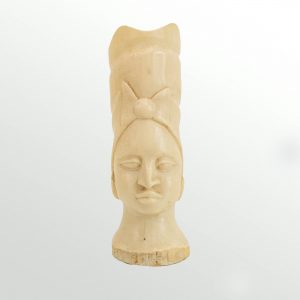 SMALL CARVED IVORY BUST, AFRICAN CIRCA 1930