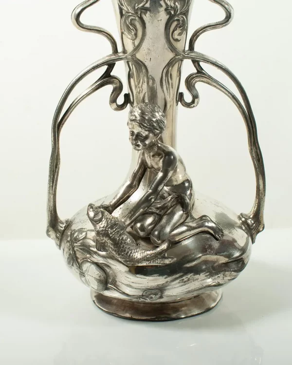 Rare Pair of ART NOUVEAU Vases by WMF, Circa 1900 - Image 7