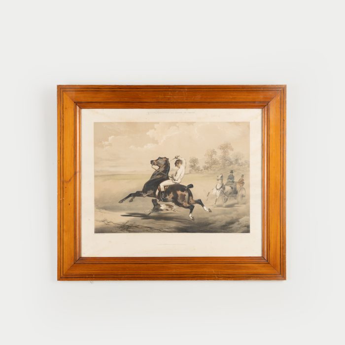 Alfred de Dreux lithograph Le Poney with horse and rider