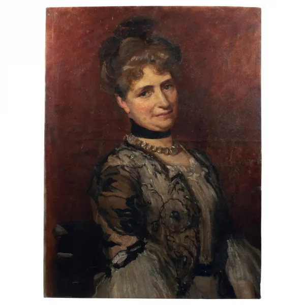 Belle Époque Portrait, Lady in Black Lace Bolero - mnr Jean-Louis Forain, c.1895