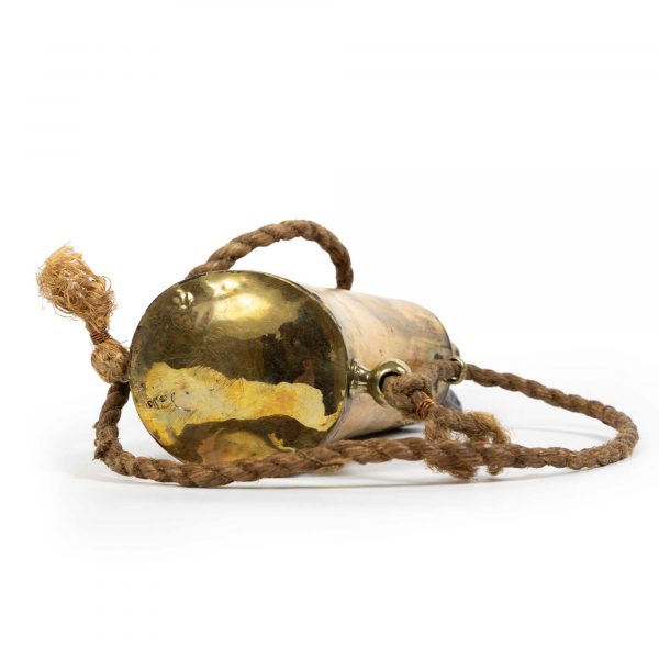 Antique Powder Flask – 19th Century Horn with Brass Fittings - Image 5