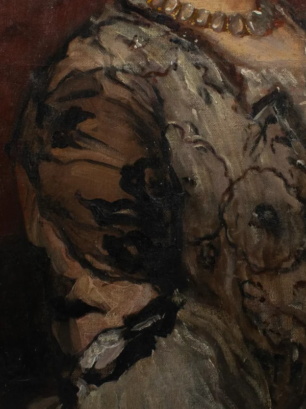 Belle Époque Portrait, Lady in Black Lace Bolero - mnr Jean-Louis Forain, c.1895 - Image 4