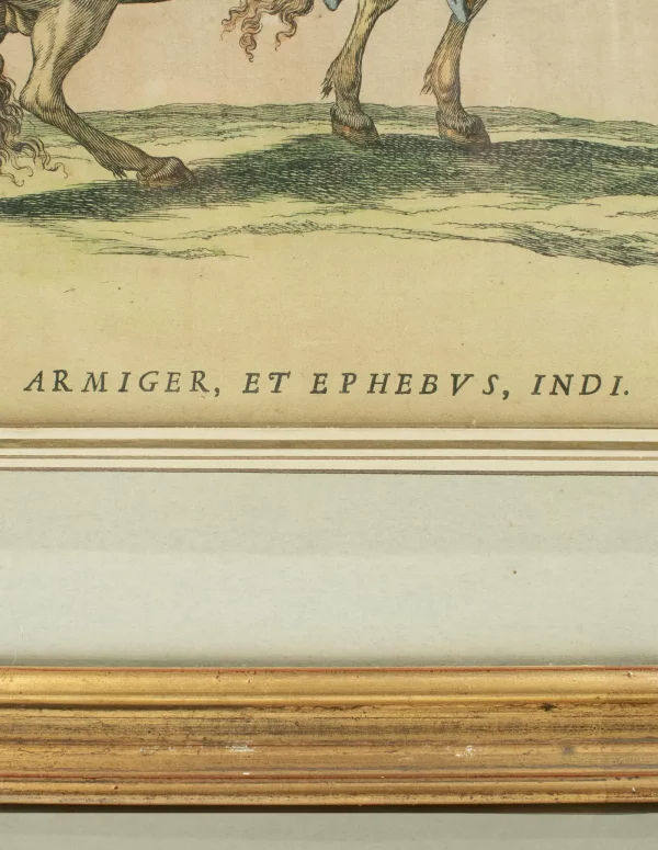 "Armiger et Ephebus Indi" — Hand-Coloured Engraving - Grand Carrousel 1662 - Image 5