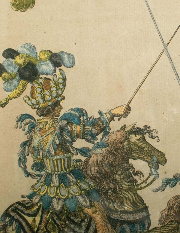"Armiger et Ephebus Indi" — Hand-Coloured Engraving - Grand Carrousel 1662 - Image 7