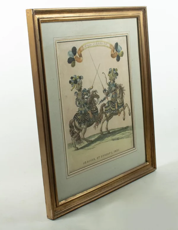 "Armiger et Ephebus Indi" — Hand-Coloured Engraving - Grand Carrousel 1662 - Image 9