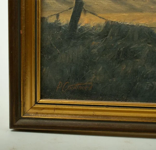 Peter Coulthard (1949 - ) - Shooting Geese on the Fens - Oil on Canvas - Image 4