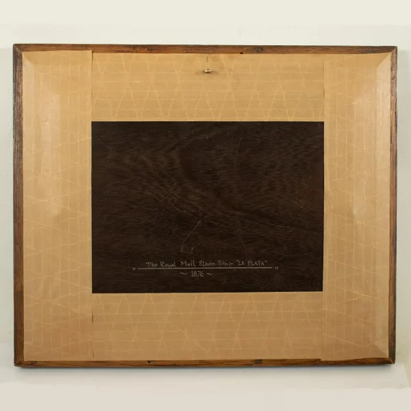 19th Century Oil on Panel of the RMSPC Steam Ship LA PLATA. dated 1876 - Image 5