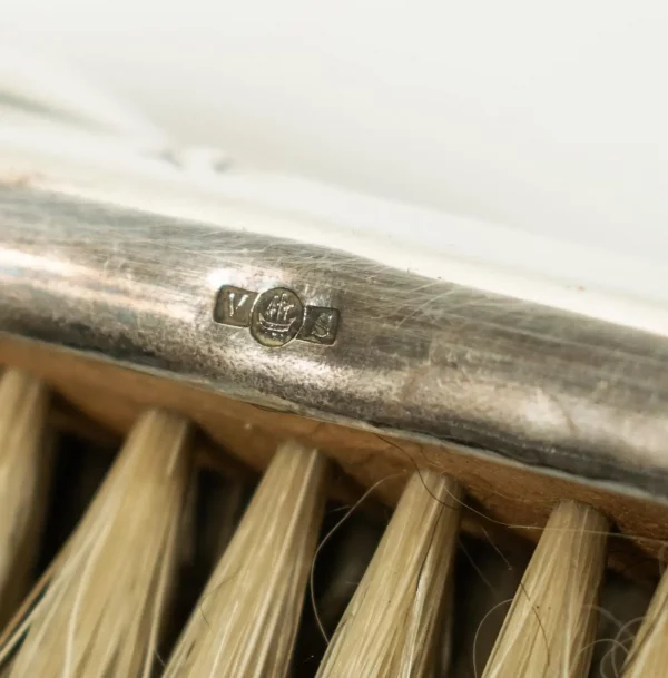 French ART NOUVEAU Silver-Plated Crumb Brush and Pan Set by Victor Saglier - Image 11