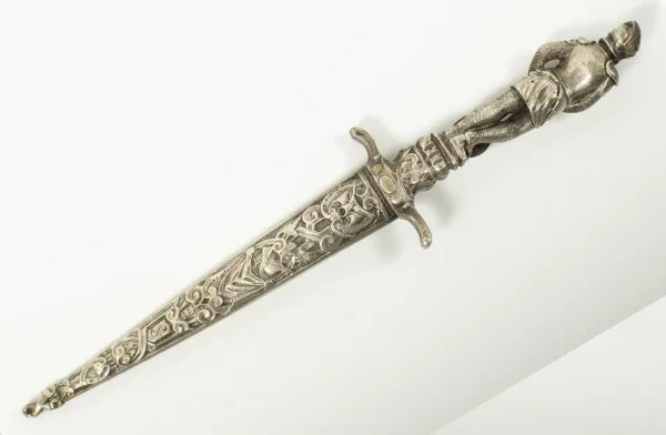 Small Figural Romantic Dagger - late 19th century - Image 5