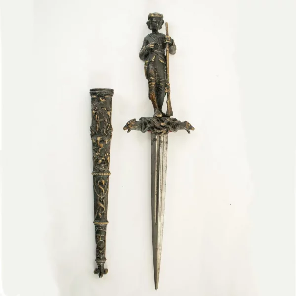 AMERICAN THEMED Romantic Dagger - early to mid 19th century - Spanish - Image 2