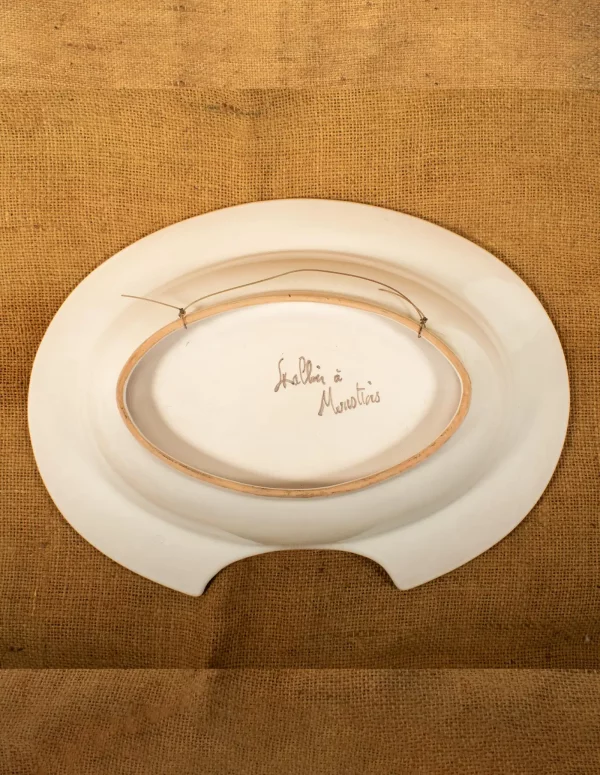 French Porcelain Shaving Dish, “Italien à Moustiers”, Early 20th Century - Image 7