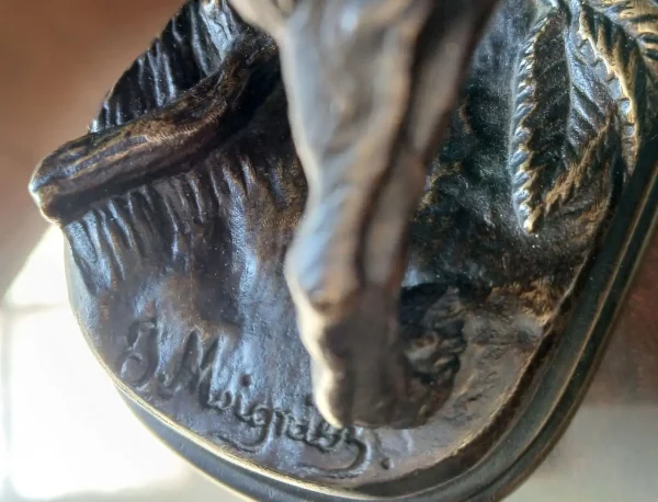 Bronze Sculpture by Jules Moigniez (1835–1894) Hunting Spaniel - 19th Century - Image 9
