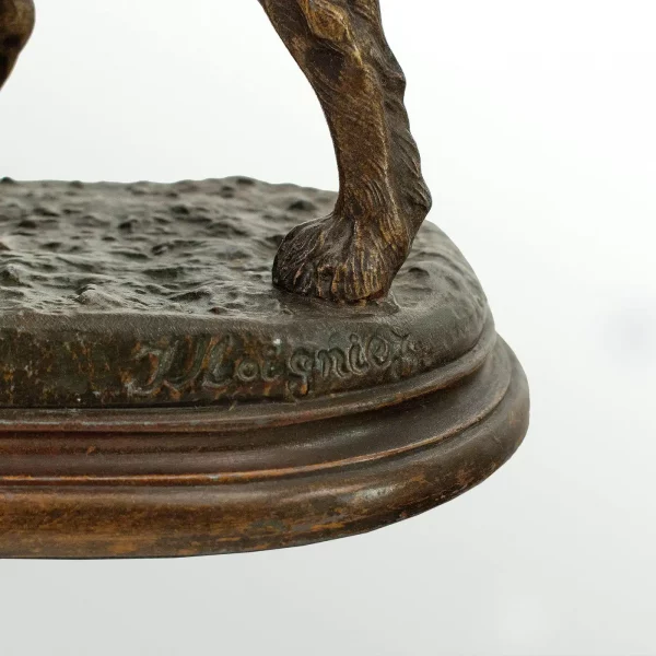 Bronze Sculpture by Jules Moigniez (1835–1894) Hunting Spaniel - 19th Century - Image 3