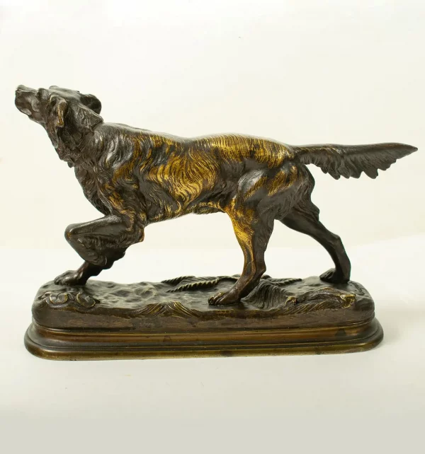 Bronze Sculpture by Jules Moigniez (1835–1894) Hunting Spaniel - 19th Century - Image 5
