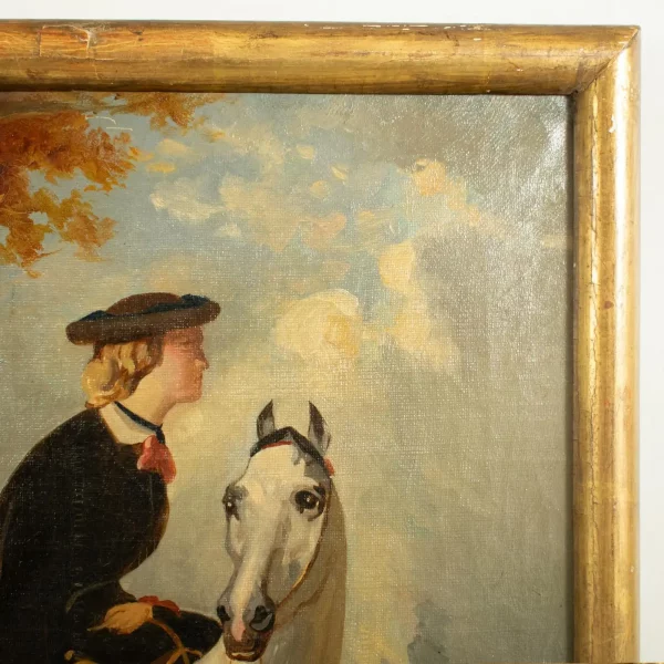 After Alfred de DREUX Amazone on her horse - Painting Oil on canvas 19th Century - Image 2