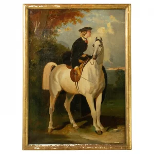 After Alfred de DREUX Amazone on her horse - Painting Oil on canvas 19th Century