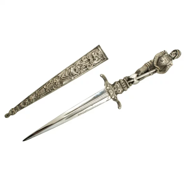 Small Figural Romantic Dagger - late 19th century