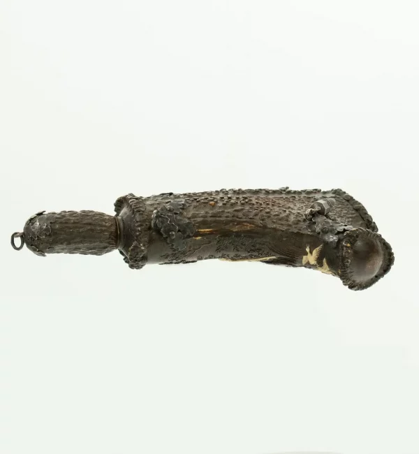 Fine Carved German or Austrian 18th Century Stags Horn Powder Flask - Image 4