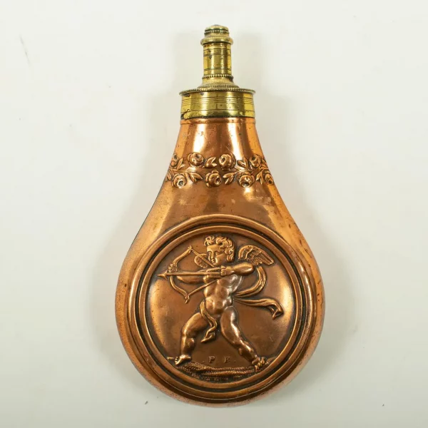 Small French PISTOL FLASK, CUPID, 19th Century - Image 2