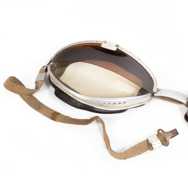 Vintage Aviator Goggles – Early 20th Century Eyewear with Tinted Lenses - Image 2