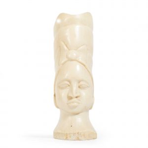 SMALL CARVED IVORY BUST, AFRICAN CIRCA 1930