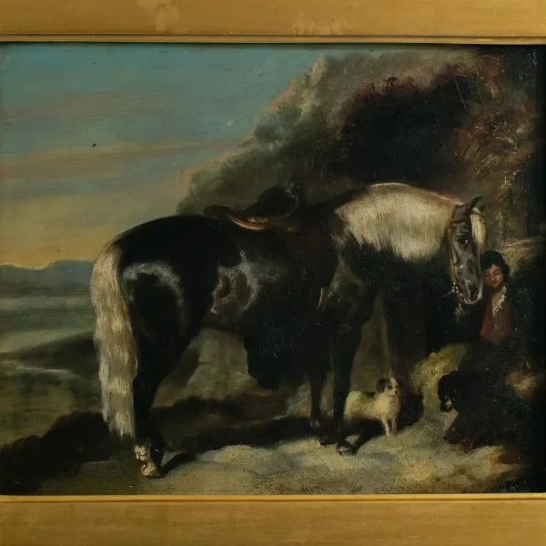 John Frederick II HERRING (1815-1907) - Young boy with a pony and his dogs - Image 6