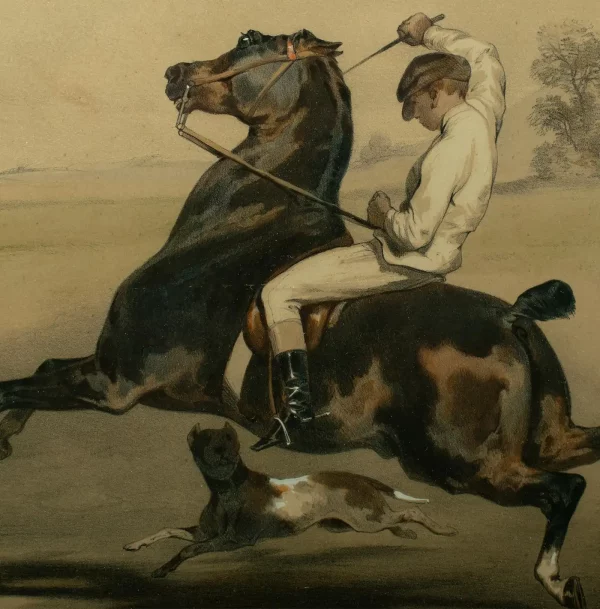 Lithograph Le Poney after Alfred de Dreux, coloured by Loeillot et Ciceri c1840 - Image 2