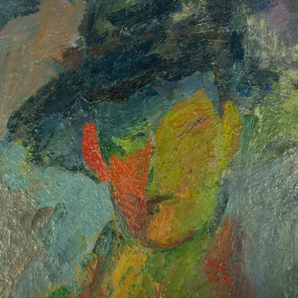 Nicole Devraigne - French oil on board - The Man in the Hat - Image 2