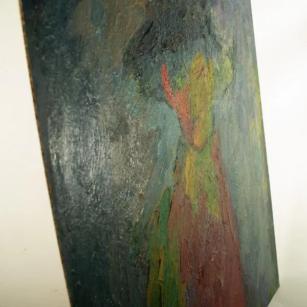 Nicole Devraigne - French oil on board - The Man in the Hat - Image 4