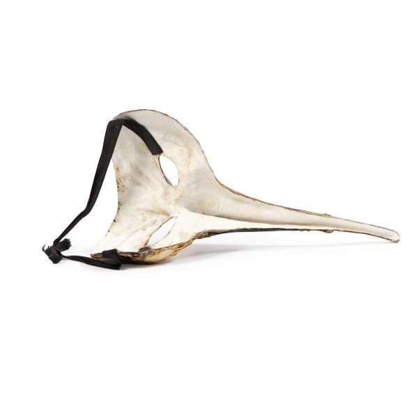Exquisite Original Vintage Venetian “Medico della Peste” Mask in Gilt and Black Lacquer - Image 8