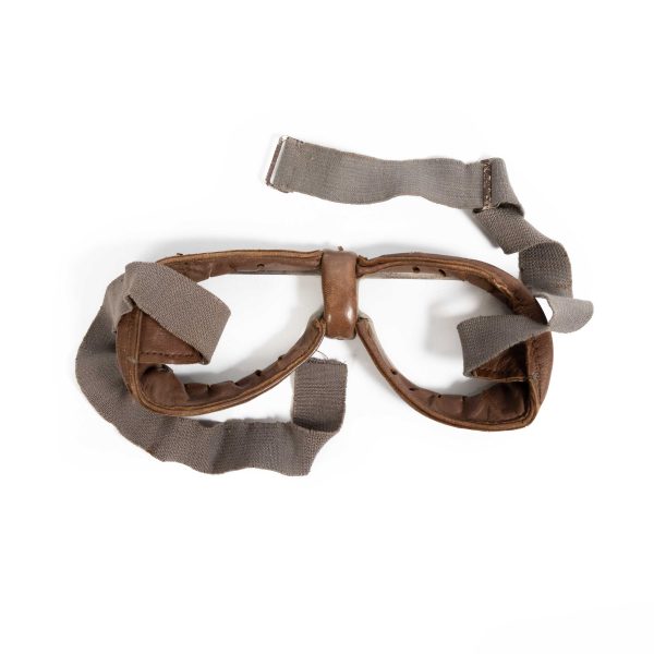 Antique Aviator Goggles with Original Case – Early 20th Century Pilot / Motorcar Eyewear, Collectible Vintage Aviation - Image 2